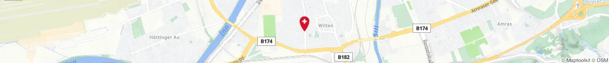Kartendarstellung des Standorts für Apotheke Zum Andreas Hofer in 6020 Innsbruck